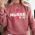 2018 Nursing School Graduation New Nurse Shirt Comfort Colors Sweatshirt Crimson