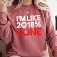 2018 Percent Done Senior Graduation Shirt Comfort Colors Sweatshirt Crimson