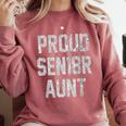 2018 Senior Aunt SEN18R Class Graduation Party T Shirt Comfort Colors Sweatshirt Crimson