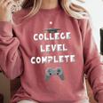 2019 College Level Complete Gamer Graduation Shirts Comfort Colors Sweatshirt Crimson