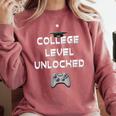 2019 High School Graduation College Level Unlocked Tee Comfort Colors Sweatshirt Crimson
