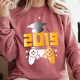 2019 High School Graduation Shirt Gamer Graduate Comfort Colors Sweatshirt Crimson