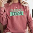 2024 Senior Class Graduation Shirt Graduate Comfort Colors Sweatshirt Crimson