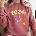 2024 Year Of The Introvert New Year Adventures Comfort Colors Sweatshirt Crimson