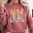 2025 Last Day Of School Autograph 6th Grade Graduation Comfort Colors Sweatshirt Crimson