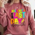2025 Last Day Of School Autograph Kindergarten Graduation Comfort Colors Sweatshirt Crimson