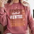 2026 Football Senior Auntie Graduation Matching Family Comfort Colors Sweatshirt Crimson