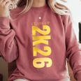 2K26 Class Of 2026 Graduation College Senior Back To School Premium Tri-Blend Comfort Colors Sweatshirt Crimson