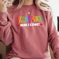 2nd Grade Here I Come Kids 1st Grade Graduation Comfort Colors Sweatshirt Crimson