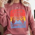 2nd Grade Level Complete Graduation Student Video Gamer Comfort Colors Sweatshirt Crimson