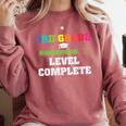 3rd Grade Level Complete Third Grade Graduation Comfort Colors Sweatshirt Crimson