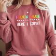 4th Grade Here I Come Cute 3rd Grade Graduation Shirt Comfort Colors Sweatshirt Crimson
