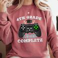 4th Grade Level Complete Gamer 4 Grade Graduation Comfort Colors Sweatshirt Crimson