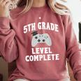 5th Grade Level Complete Gamer Class Of 2025 Graduation Comfort Colors Sweatshirt Crimson