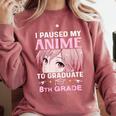 8th Grade Graduation Anime 2024 Graduate Middle School Girls Comfort Colors Sweatshirt Crimson