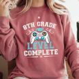 8th Grade Level Complete Graduation 2025 Class Eighth Grade Comfort Colors Sweatshirt Crimson