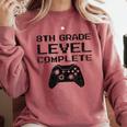 8th Grade Level Complete T Shirt Graduation Comfort Colors Sweatshirt Crimson