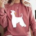 Afghan Hound Graduation Dog Graduate Men Women Kids Comfort Colors Sweatshirt Crimson