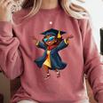 African American Woman Girl Graduation Class Comfort Colors Sweatshirt Crimson