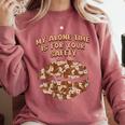 My Alone Time Is For Your Safety Coffee Lover Introvert Comfort Colors Sweatshirt Crimson
