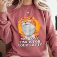 My Alone Time Is For Your Safety Coffee Lover Introvert Comfort Colors Sweatshirt Crimson