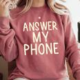 Answer My Phone I Introvert Comfort Colors Sweatshirt Crimson Answer My Phone I Introvert Comfort Colors Sweatshirt Crimson