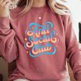 Anti-Social Club Introvert Humor Comfort Colors Sweatshirt Crimson