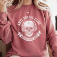 Anti Social Club Official Member Introvert Crest Comfort Colors Sweatshirt Crimson Anti Social Club Official Member Introvert Crest Comfort Colors Sweatshirt Crimson
