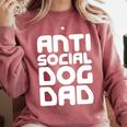 Anti-Social Dog Dad Quote For Anti Social Introvert Persons Comfort Colors Sweatshirt Crimson