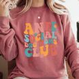 Anti Social Dog Moms Club Introvert Dog Mom Retro Men Women Comfort Colors Sweatshirt Crimson