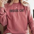 Antisocial Introvert Women Men Kids Inside Cat Comfort Colors Sweatshirt Crimson