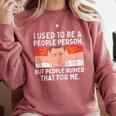 Antisocial Not A People Person Socially Selective Introvert Comfort Colors Sweatshirt Crimson