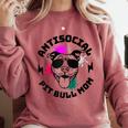 Antisocial Pit Bull Mom Pittie Introvert Dog Lover Pit Bull Raglan Baseball Tee Comfort Colors Sweatshirt Crimson