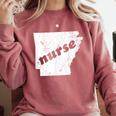 Arkansas Nursing Nurse Graduation Comfort Colors Sweatshirt Crimson