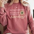 Astrology Quote For Introvert Astrologists Spirituality Comfort Colors Sweatshirt Crimson
