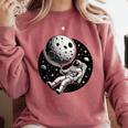 Astronaut Aesthetic Holding Moon Balloon Planets Introvert Comfort Colors Sweatshirt Crimson
