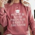 Aviation Major Graduation Premium Comfort Colors Sweatshirt Crimson