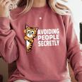 Avoiding People Secretly Cat Introvert Humor Comfort Colors Sweatshirt Crimson Avoiding People Secretly Cat Introvert Humor Comfort Colors Sweatshirt Crimson