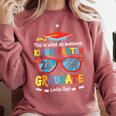 Awesome Kindergarten Graduate Looks Like 2024 Graduation Comfort Colors Sweatshirt Crimson