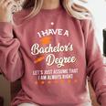 Bachelor Graduation 2026 Always Right Bachelor Degree Comfort Colors Sweatshirt Crimson