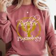 Bachelor Of Science Psychology Graduation Comfort Colors Sweatshirt Crimson