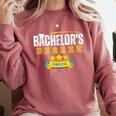 Bachelors Degree Graduation Senior Celebration Grad Party Comfort Colors Sweatshirt Crimson