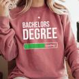 Bachelors Degree Loading College Student Graduation Comfort Colors Sweatshirt Crimson