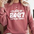 Back To School 2027 Baseball 2027 Graduation Class Of 2027 Comfort Colors Sweatshirt Crimson