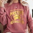 This Badass Has a Masters Degree College Graduation Comfort Colors Sweatshirt Crimson