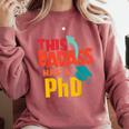 This Badass Has a PhD Doctor Graduation Comfort Colors Sweatshirt Crimson
