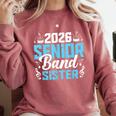 Band Senior Sister Class Of 2026 Senior Band Graduation Comfort Colors Sweatshirt Crimson