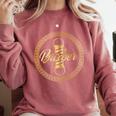 Barbershop Apparel Barber School Graduation Comfort Colors Sweatshirt Crimson
