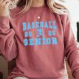 Baseball Senior Night Baseball Senior 2025 Graduation 26 Comfort Colors Sweatshirt Crimson