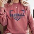 Baseball Senior Night Baseball Senior 2025 Graduation 50 Comfort Colors Sweatshirt Crimson